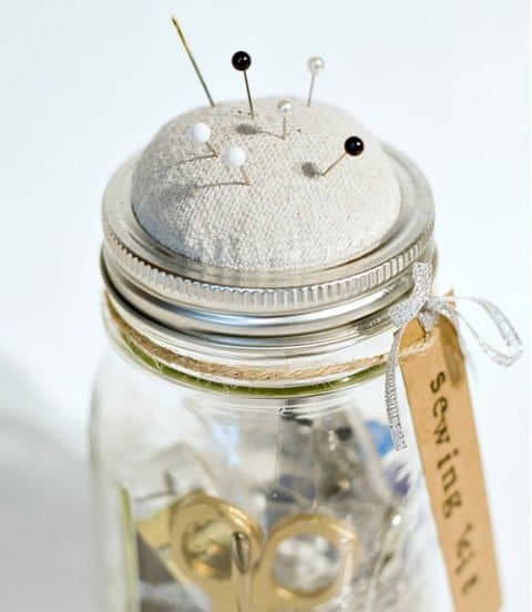 Sewing kit Mason Jars