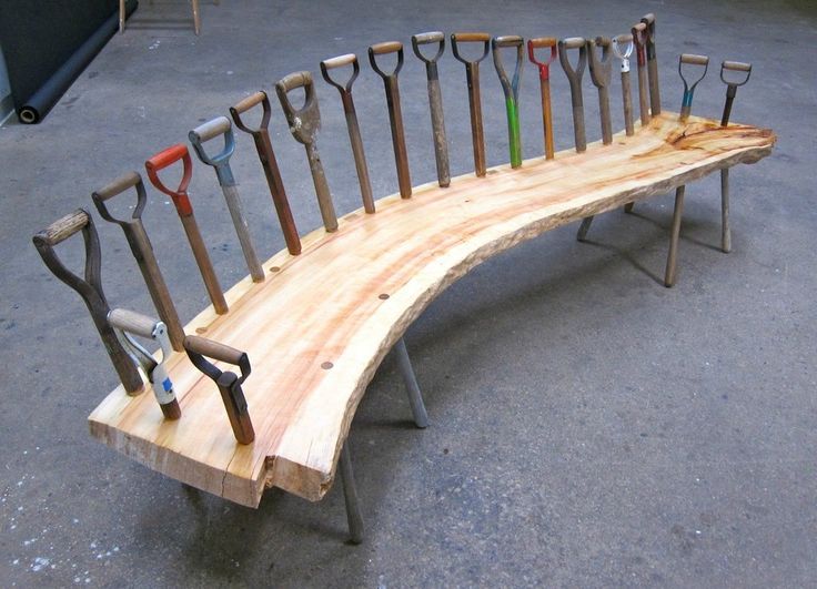 Shovel Handle Bench Upcycling