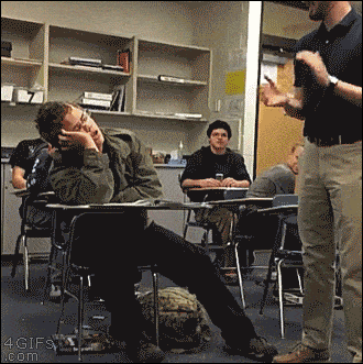 Sleeping Student Fun Animated GIF