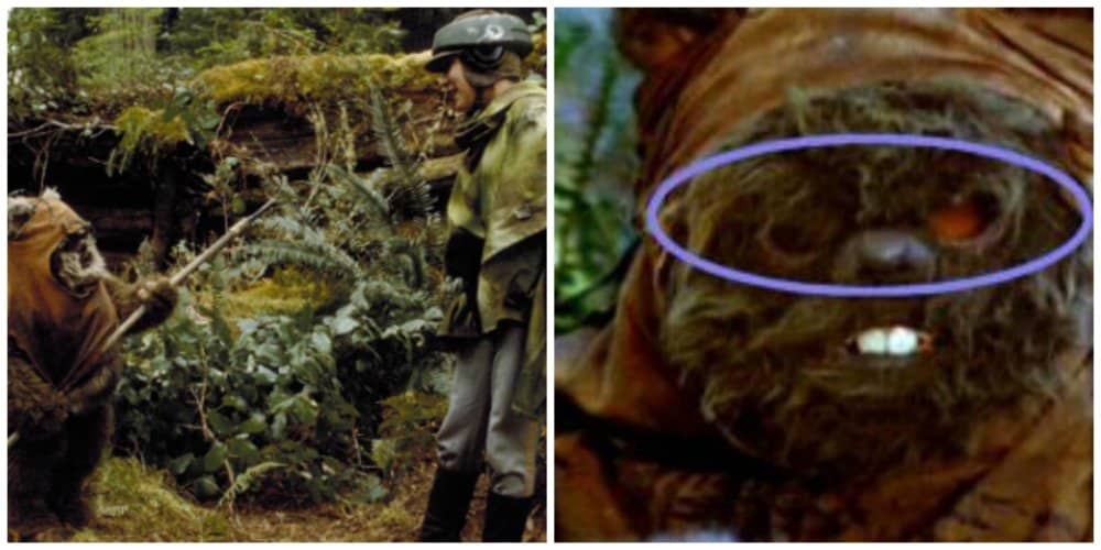 star wars mistakes ewok eyehole