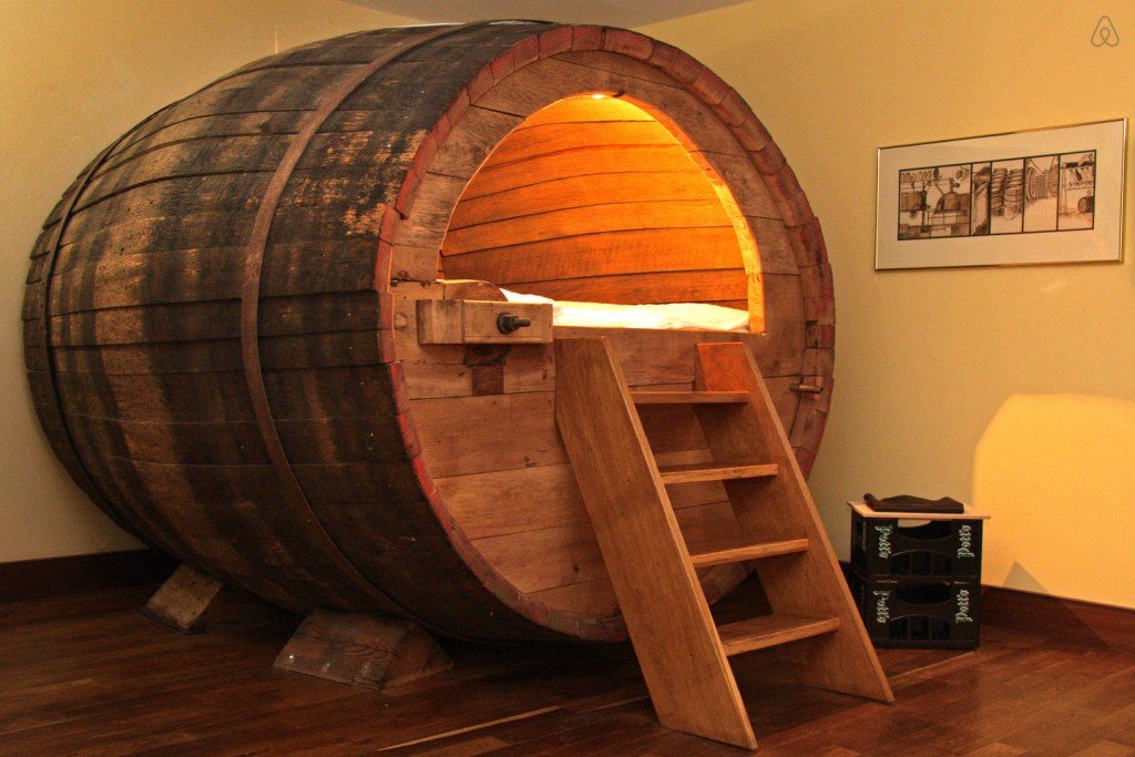Stay the Night in a Beer Barrel Funny AirBNB