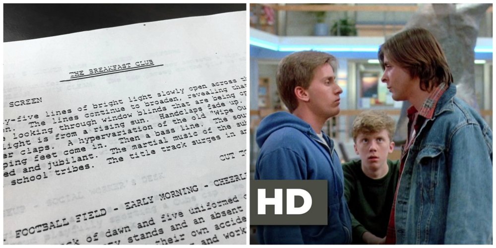 the breakfast club original script
