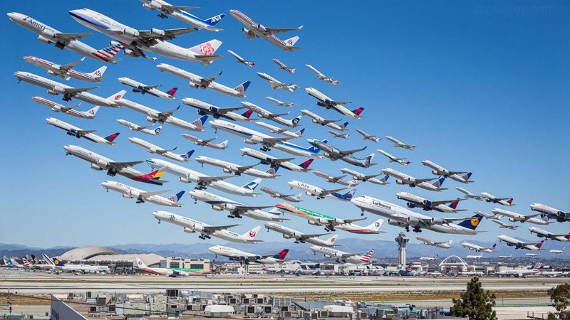 They all flew between Eight Hours from the LAX Great Photos