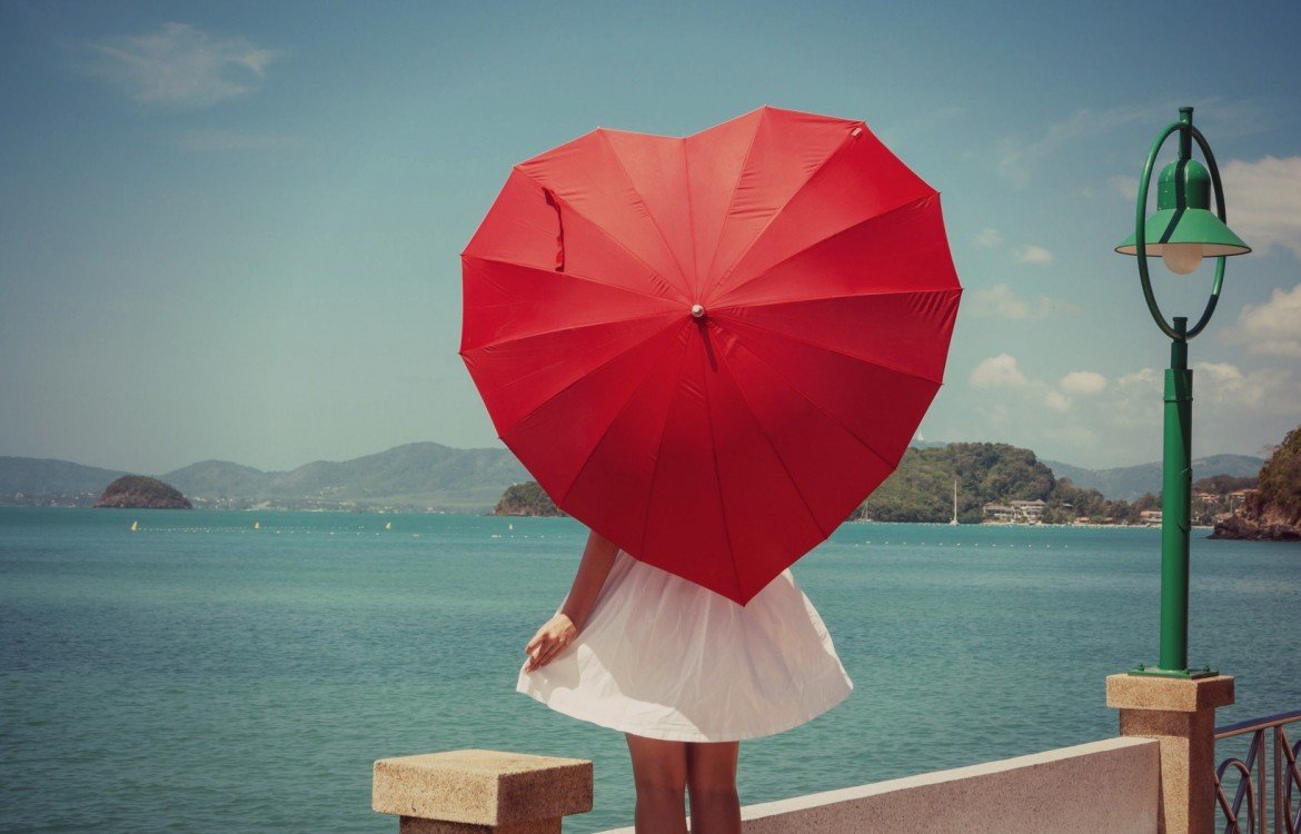 Heart Shaped Umbrellas