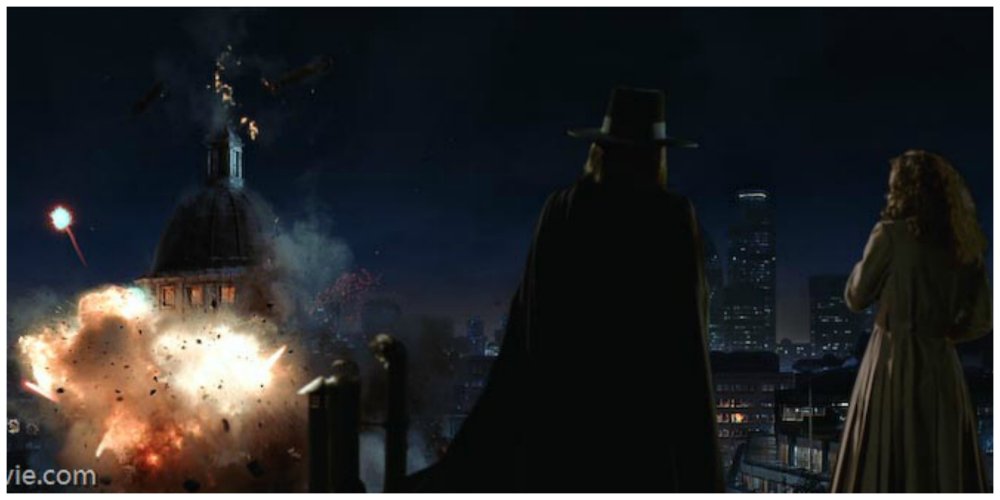 v for vendetta explosions