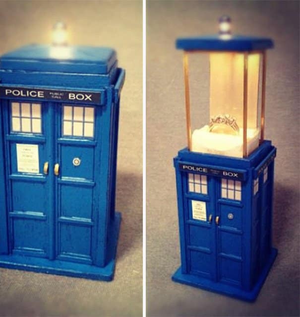 Wedding ring in a magic box Wedding Proposal