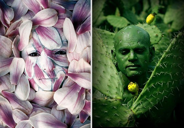 Women are flowers, but Men are cactus. Is it justified Body Painting