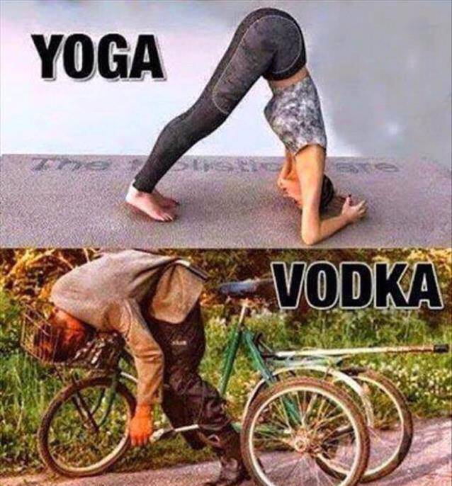 yoga vs vodka - Same Output Hilarious Facts